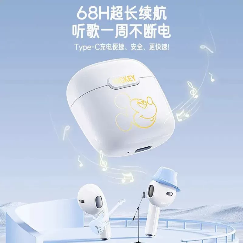 Apple, мультяшные удлинённые совместимые наушники для младших школьников, Bluetooth