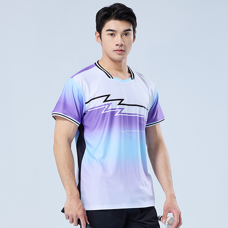 Nuevos trajes deportivos de bádminton se pueden imprimir ropa de entrenamiento ropa de voleibol de aire secado rápido ping-pong 1503