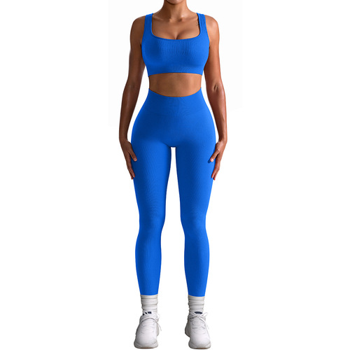 Yoga Set for Amazon Sports Bra + Hip-Lifting Pants Two-Piece Set, European and American Plus Size Foreign Trade Fitness Clothes