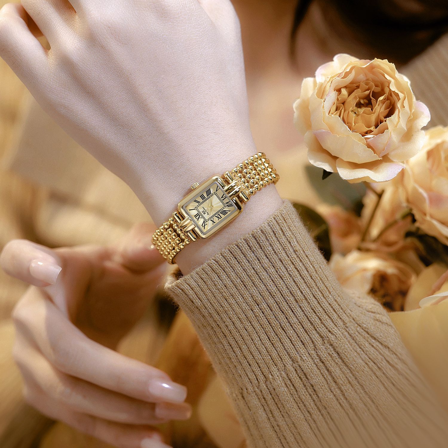 45g Weight Tempered Glass Mirror Material Alloy Strap Material Watch Classification Pointer Display Type Jewelry Buckle Buckle Style Rectangle Dial Shape Casual, Daily Occasion Quartz Movement Solid Color Pattern Women's Gender Elegant Style Elegant Solid Color Jewelry Buckle Quartz Watch Women's Watches 1