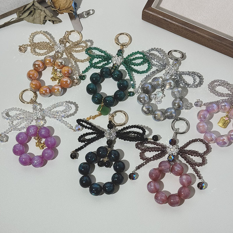 New Handmade Pom-Pom Glitter Beads Peek-A-Boo Bell High-End Phone Lanyard Short Chain Anti-Loss Pendant Car Hanging Ornament New Handmade Pom-Pom Glitter Beads Peek-A-Boo Bell High-End Phone Lanyard Short Chain Anti-Loss Pendant Car Hanging Ornament