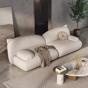 Nordic simple cream silent style cotton and linen fabric double cat sand hair net red apartment shop living room small apartment