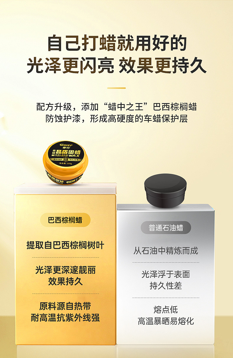 Car Wax Golden Palm Solid Wax Paint Surface Maintenance Polish Protection Dustproof Waterproof Car Polishing Waxing Decontamination