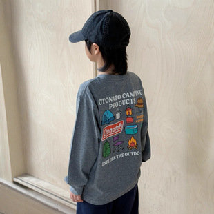 KK752 25��ϵͯ�b��ͯ�д�ͯT-shirt OTONATO¶�I�D��ӡ���L��T��