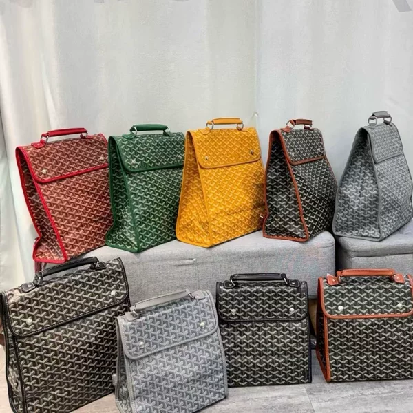 Large-capacity Goya backpack 2026 spring vintage monogram handbag shoulder bag business travel backpack laptop bag