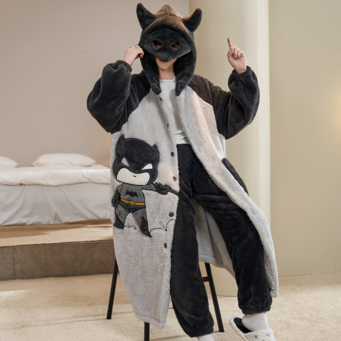 2025 pijamas de invierno para hombres gruesos coral vello de coral juvenil de tamaño grande 200 kg de franela de dibujos animados ropa de dormir conjunto de ropa para el hogar