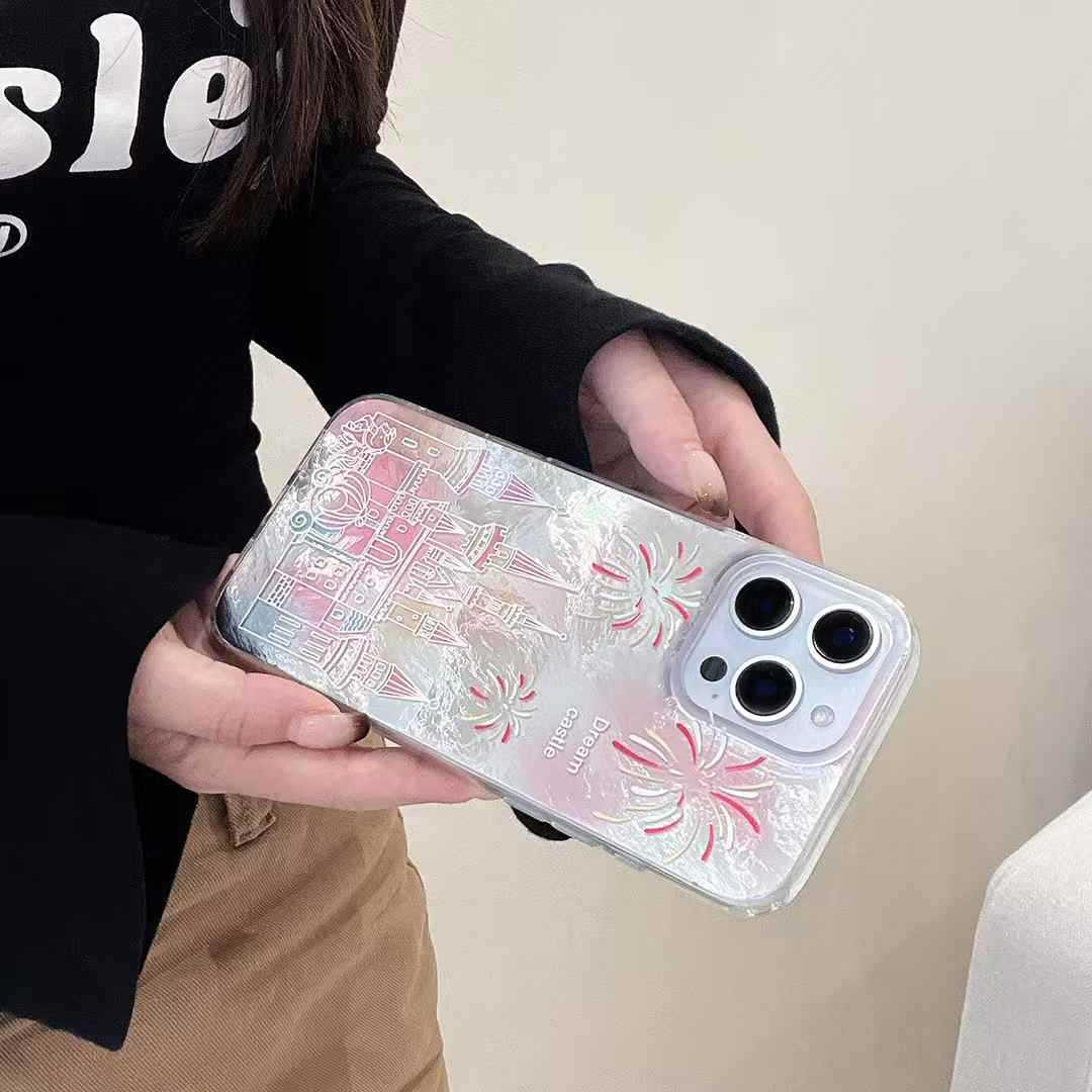 Castillo de fuegos artificiales de año nuevo para Apple 15ProMax funda para teléfono móvil iphone16 femenino 13/14 hermoso 16P femenino