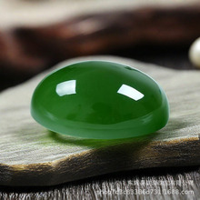 天然和田玉碧玉戒面椭圆蛋面戒指镶嵌材料diy宝石贴片批发裸石