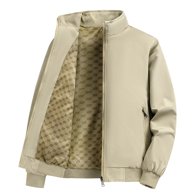 M-8XL plus fat talla grande chaqueta casual de cuello alto de nuevo estilo para hombre otoño e invierno moda salvaje chaqueta suelta fábrica