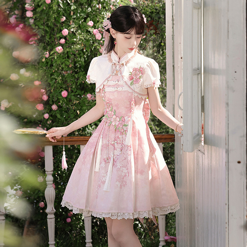 2026 Yimengge Original Design Falling Cherry Blossoms Hanfu Women's Improved Han Element Set 9863 2026 Yimengge Original Design Falling Cherry Blossoms Hanfu Women's Improved Han Element Set 9863
