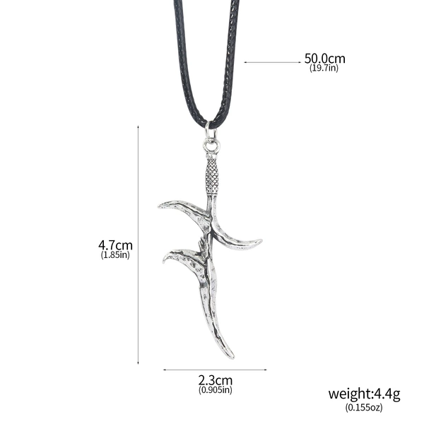 Melina Black Knife Necklace