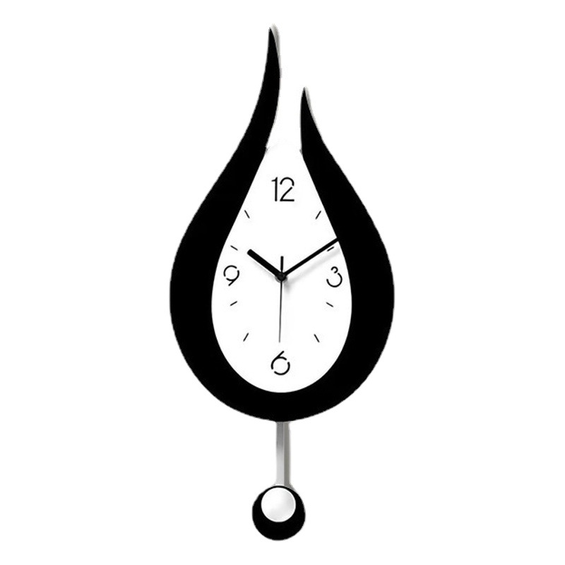 Gota de agua Reloj de pared de acrílico swing simple reloj hogar salón decorativo reloj mudo dormitorio europeo Reloj de pared