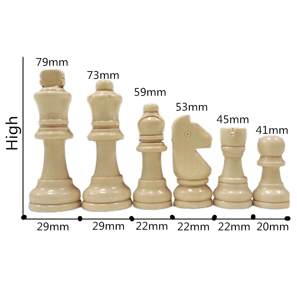1. Gran Rey altura 7,9 cm tamaño pequeño rey altura 5,6 cm