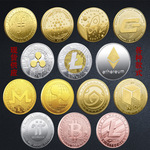 厂家批发金属新数字虚拟硬币BTC XRP ADA ETH比特币纪念币收藏