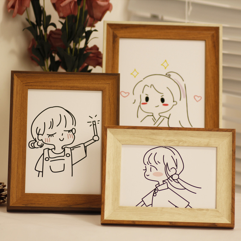 Logo Photo Frame Display Stand Calligraphy Brush Writing 567810A 4512inch Photo Square cm Decorative Picture Frame Wall Hanging