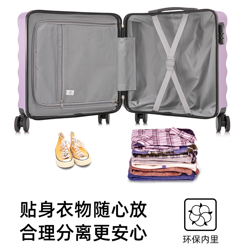 Galletas de alto valor de la cara colector rueda universal pequeña lindas barras de embarque maleta 18 pulgadas duradera