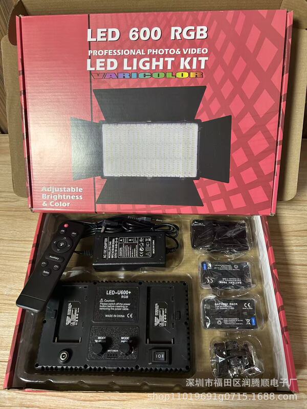 LED600 カメラライト会議室ライブビデオ撮影ライト LED800 ポータブル屋外撮影ライト LED 補助光|undefined