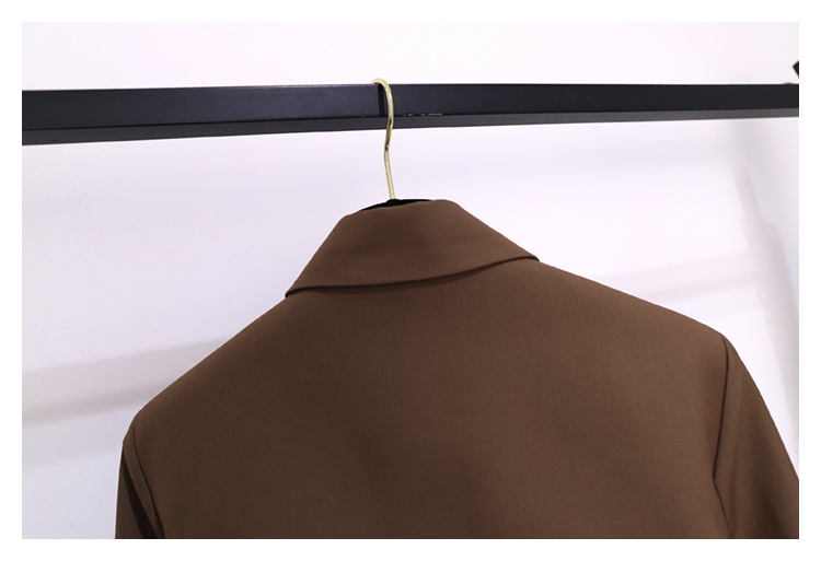 Coupe-vent pour femme, nouveau haut de style coréen, petite veste chic de couleur café, costume haut de gamme pour femme, printemps et automne_voghion.com