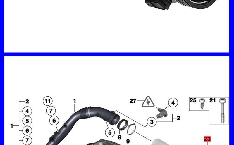 Fits BMW 5 7 Series 535 740 GT X5 X6 F10 N55 Turbo Intercooler Intake Pipe