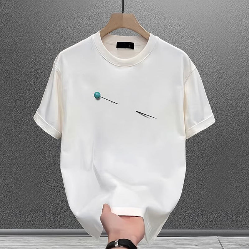 High-quality summer T-shirts, short-sleeved men's simple, loose, casual, trendy, and versatile tops for couples.