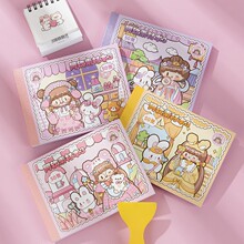 【福利款】可爱日系少女diy手账装饰素材本学生儿童贴纸本集合册
