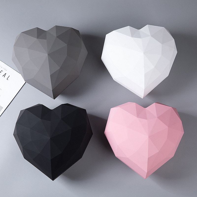亚克力创意桃心水晶礼盒七夕情人节玫瑰礼物盒网红鲜花礼品盒钻石