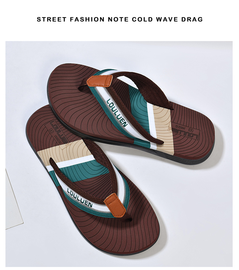 Nouveau type de tongs antidérapantes pour la plage, sandales d'extérieur à clipser pour hommes, pantoufles d'été à la mode_voghion.com