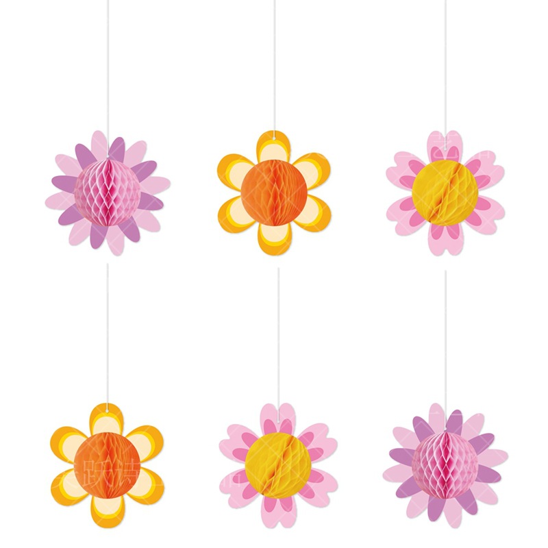 Transfronterizos nueva decoración de cumpleaños colgante colgante de abeja flor de primavera colgante colgante de abeja tridimensional suministros de decoración de cumpleaños