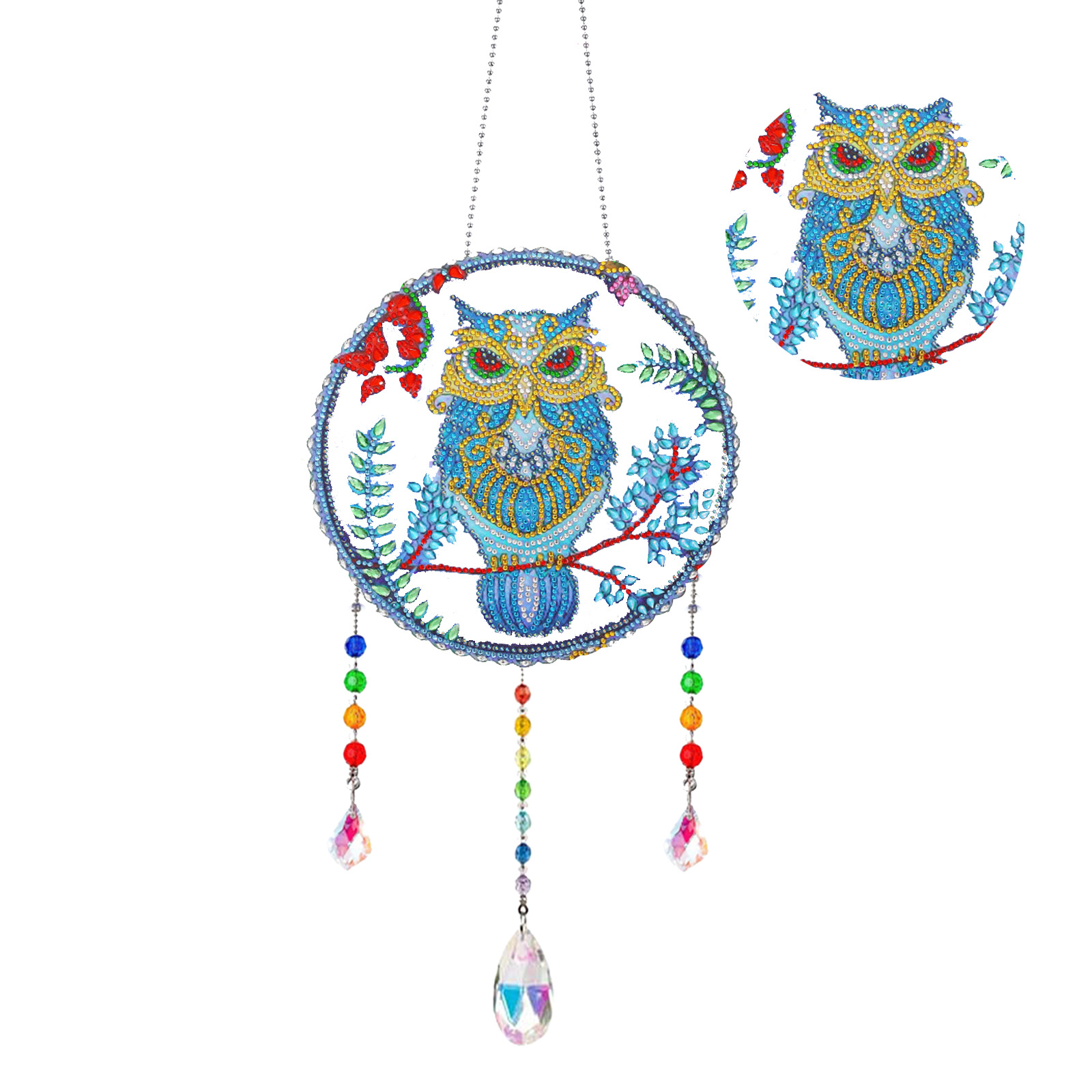 Diamante pintura Amazon transfronteriza DIY adornos de Navidad marca llena de diamantes 5d cristal mariposa diamante pintura viento carillones Decoración
