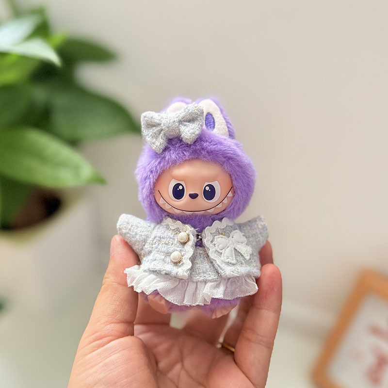 迷你版4.0LABUBU搪胶脸毛绒盲盒玩偶衣服圣诞套装小鼻嘎心底密码|undefined