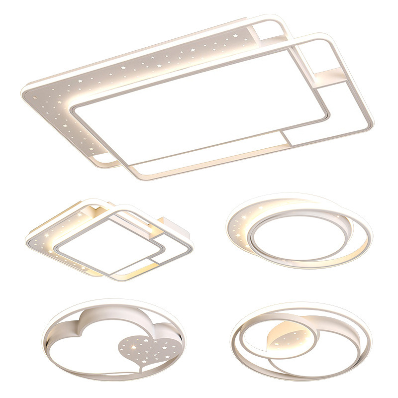 LED moderno y simple sala de estar lámpara de techo de protección de ojos pasillo luz principal paquete de dormitorio combinación de lámparas Zhongshan