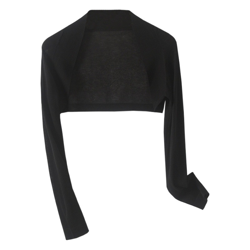 Otoño chal desgaste exterior de las mujeres del verano protector solar cardigan corto punto aire acondicionado camisa delgada con tirantes falda pequeño chaleco blusa