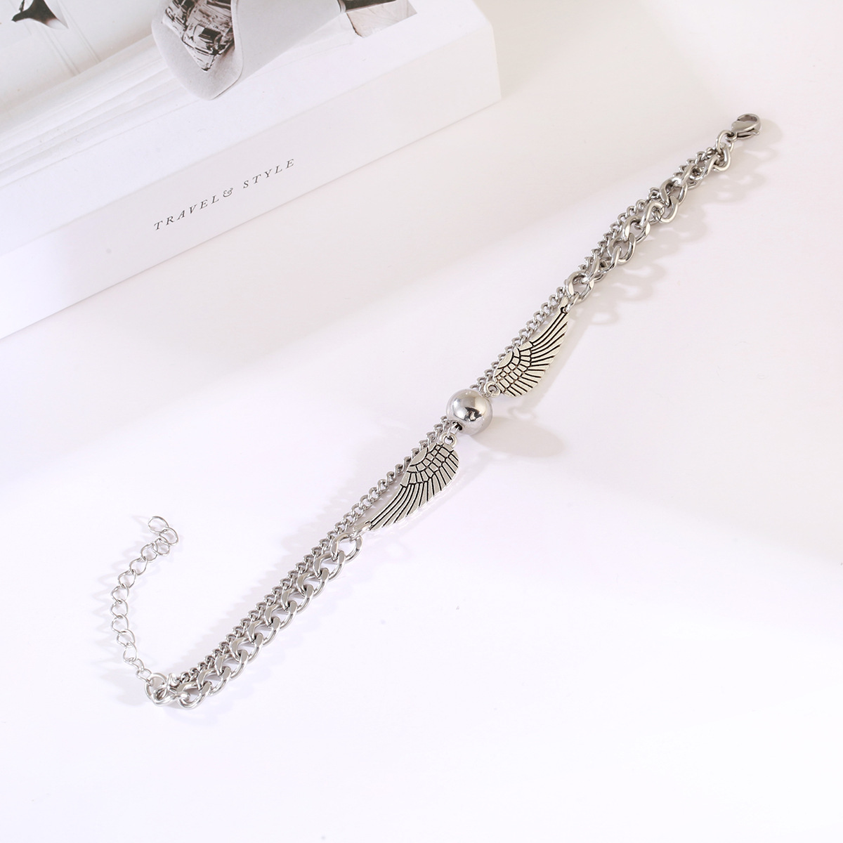 Fashion Angel Wings Stainless Steel Plating Bracelets 1 Piece