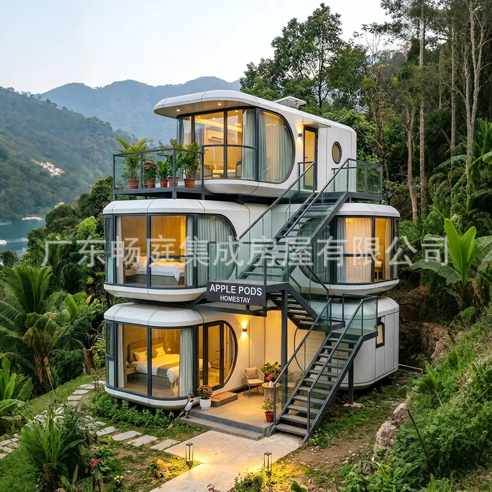 跨境太空舱睡眠仓景区营地移动集成房屋网红户外露营太空舱民宿房