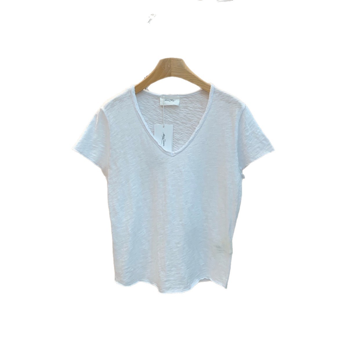 26 New Summer Short-Sleeve Items in Stock Am Bamboo Cotton V-Neck Slimming Versatile Wholesale from Manufacturer
