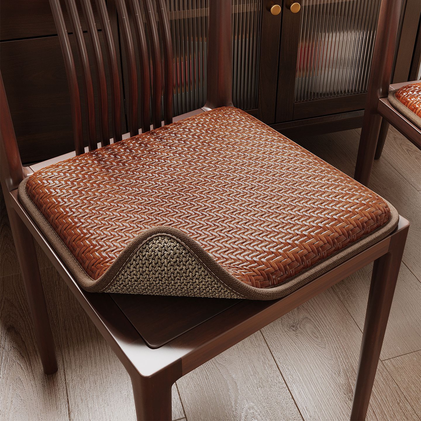 Cojín de asiento de silla de comedor de doble cara cojín de asiento