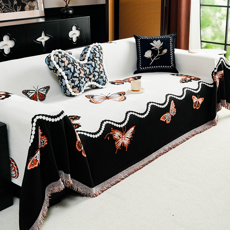 Style minimaliste européen, romantique français, housse de canapé extensible, résistante aux rayures, antidérapante, lavable et élastique, adaptée aux animaux de compagnie_voghion.com