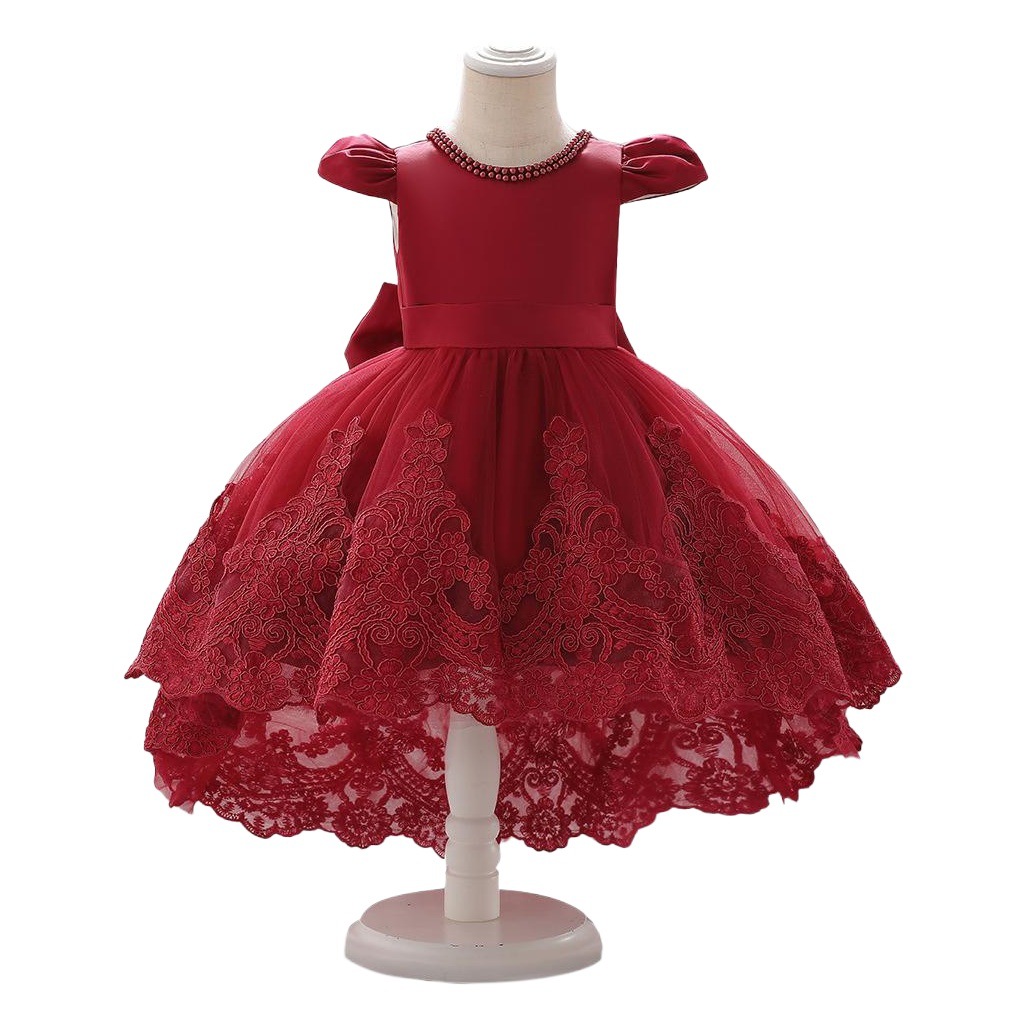 Princesa nuevo vestido de las muchachas que se arrastra vestido de gasa mullido de los niños etapa pasarela espectáculo vestido cumpleaños banquete Ceremonia