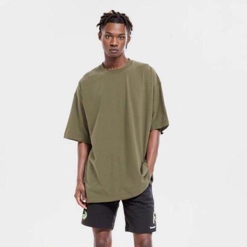 Cotton Heavyweight 270G Solid Color T-Shirt for Men American Loose Fit Tee for Women Trend Basic Crew Neck Short Sleeve Versatile Top