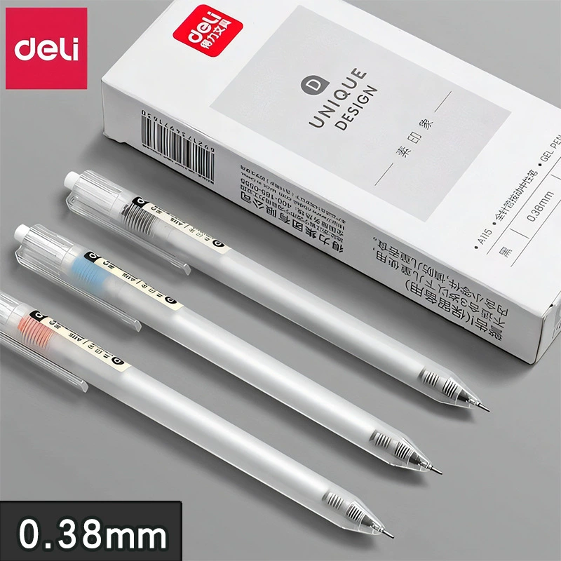 Мощно нажмите гелевую ручку 0,38, канцелярские принадлежности для студентов, оптовая продажа, водяная ручка, пресс-кисть, ручка для вопросов, ценная черная ручка