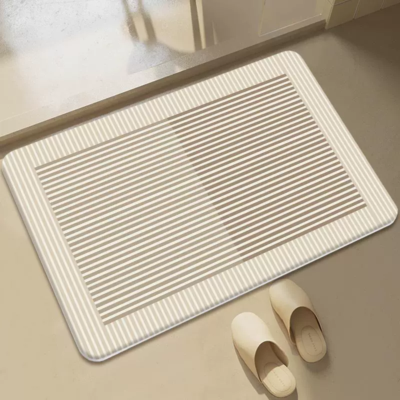 日式侘寂风浴室防滑垫卫生间吸水速干耐磨垫子厕所门口硅藻泥地垫