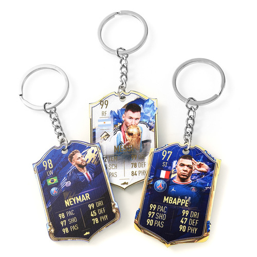 Football Score Card Keychain Ronaldo Portugal Kakanemar National Team World Cup Acrylic Pendant Men