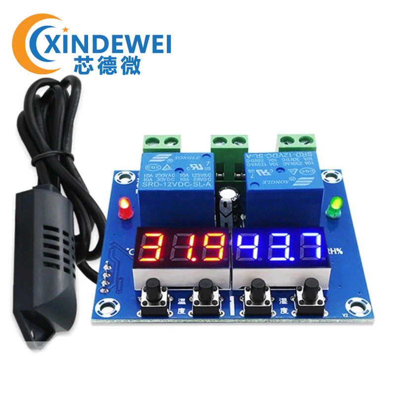 XH-M452 temperature and humidity control module digital display word high precision dual output automatic constant temperature and humidity control panel