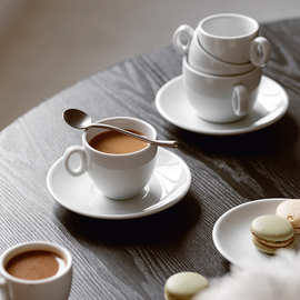 咖啡杯高温咖啡杯陶瓷欧式浓缩杯卡布杯咖啡杯碟跨境可加LOGO