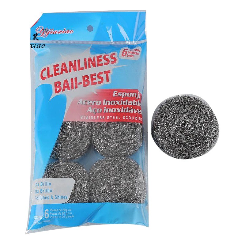 Cepillo de bola de alambre de acero inoxidable olla no escoria descontaminación limpieza de la cocina del hogar necesidades diarias suministro de fábrica suministro al por mayor