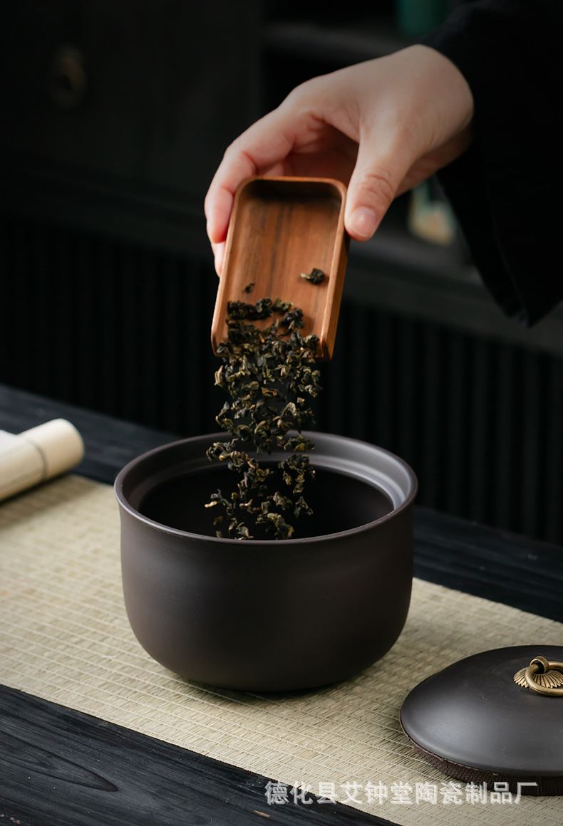 Ceramic Sealed Storage Jar Chinese Style Airtight Herbal Paste Container 501-800ml Moisture Proof Tea Caddy quality and texture