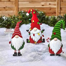 跨境新款聖誕節無臉侏儒插排聖誕節場地布置氣氛聖誕公仔裝飾