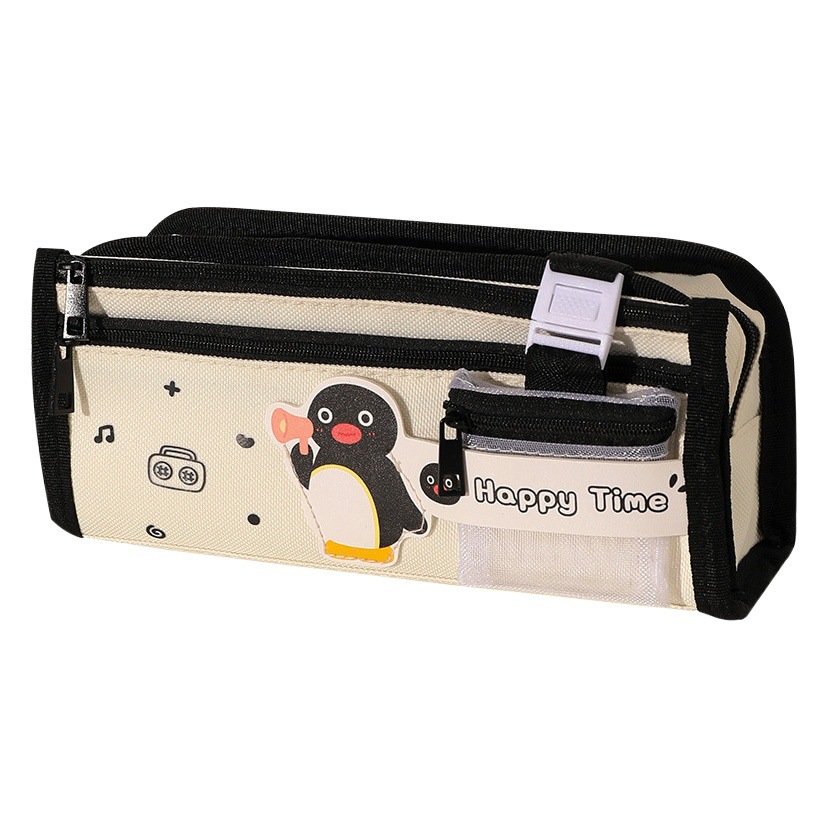 Bolsas de bolígrafo de gran capacidad de cinco capas de papelería Oxford tela estudiante caja de almacenamiento de clasificación de alto valor facial bolsas de papelería al por mayor