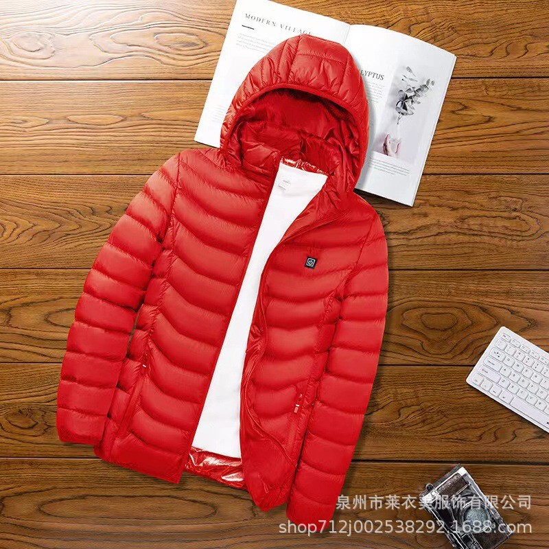 Cross-border explosions 249 district heating cotton-padded clothes men's and women's intelligent constant temperature heating cotton-padded jacket men's hooded coat manufacturers
