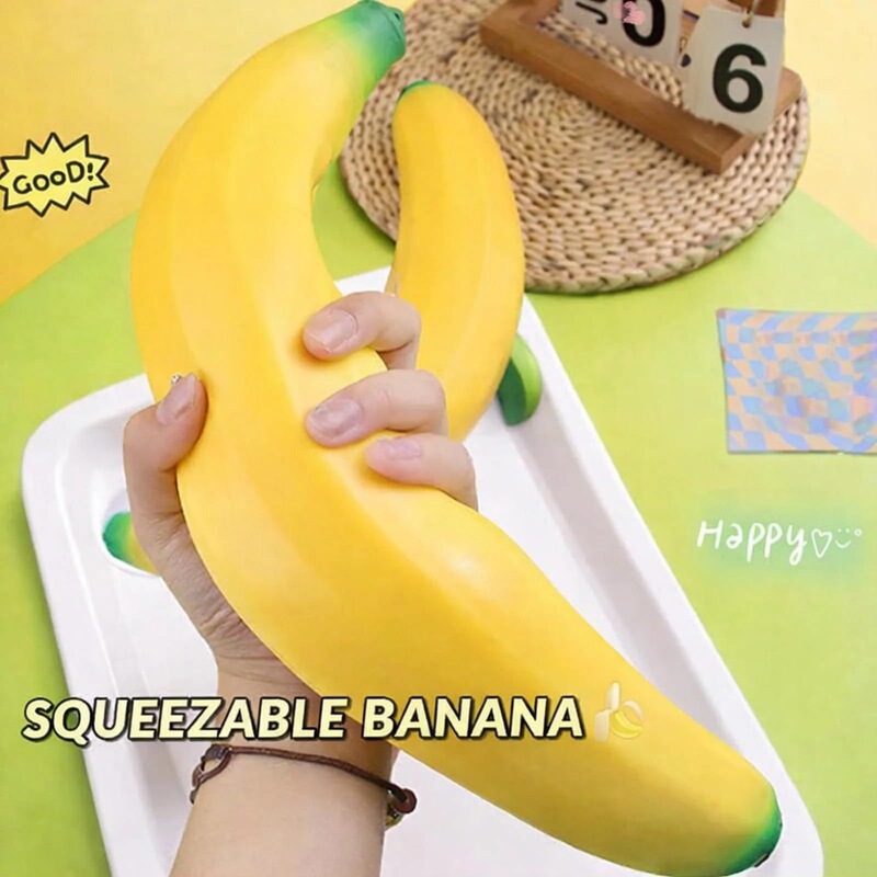 Internet-Famous Giant Oversized Banana Squishy Toy Model for Pranks, Funny Stress Relief, Slow Rebound Squeeze Toy Internet-Famous Giant Oversized Banana Squishy Toy Model for Pranks, Funny Stress Relief, Slow Rebound Squeeze Toy